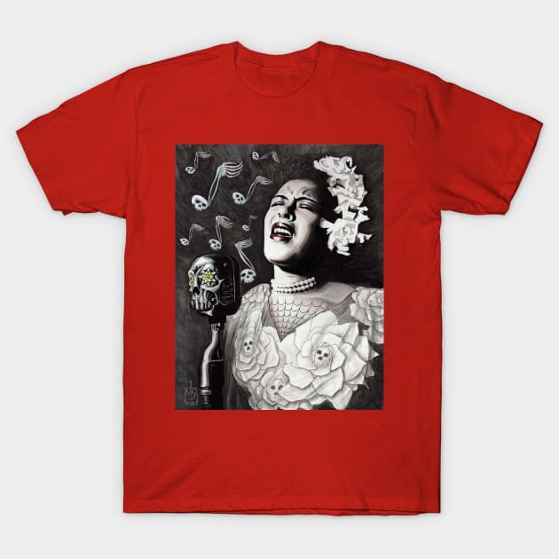 Billie Holiday of the Dead T-Shirt by mikeskki